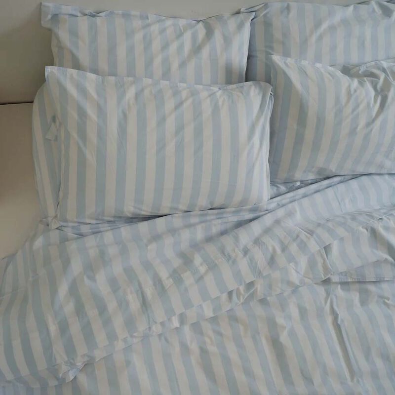 Home Lab 100% Stonewashed Cotton Stripe Duvet Set image number 2
